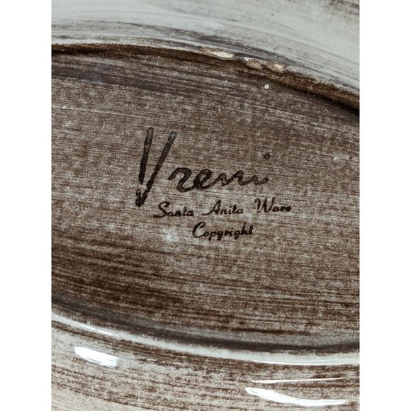 SANTA ANITA WARE PLATTER AND GRAVY BOWL SIGNED VRENI PROVINCIAL YELLOW APPLE - Picture 12 of 12